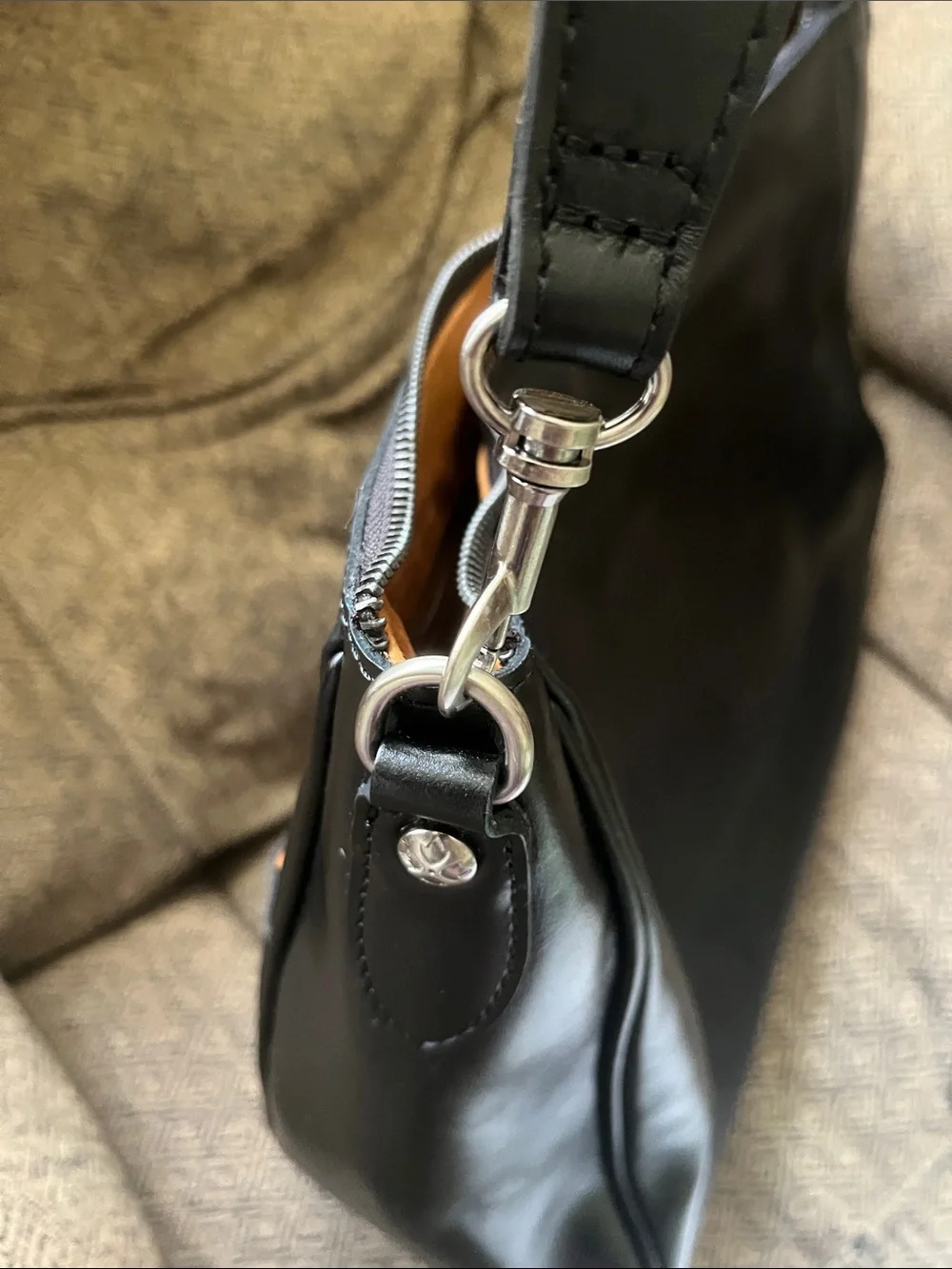 Patricia Nash Black Leather Shoulder Bag